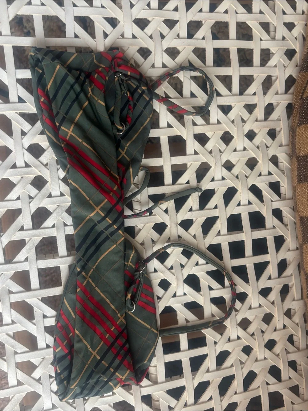 San Lorenzo Green Plaid Tie Bikini top - Picture 6 of 6